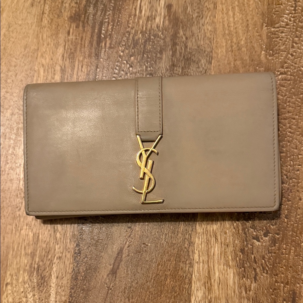 YSL Leather Long Wallet